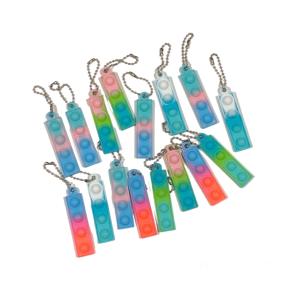 Mini Pop Fidget Keychain Set